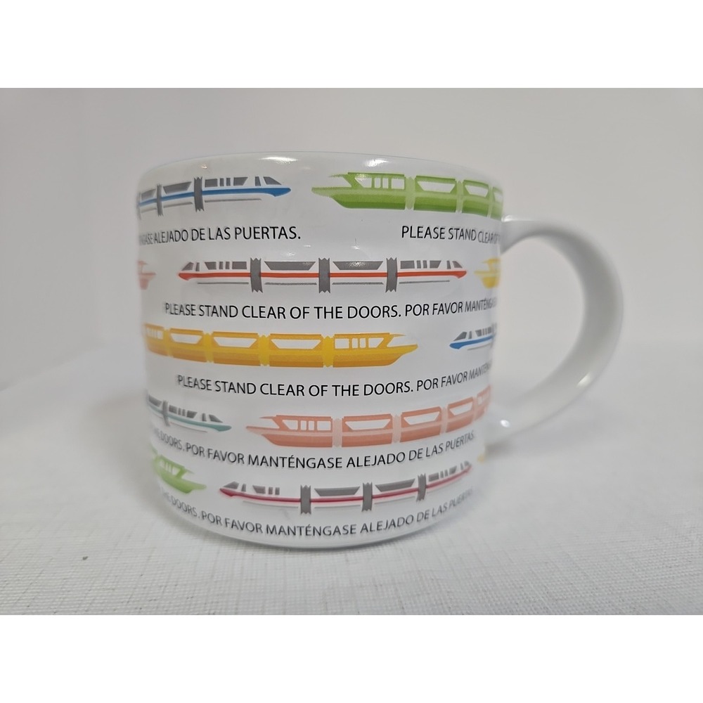 2024 Disney Parks Monorail Please‎ Stand Clear Of The Doors Blue Coffee Mug NWT